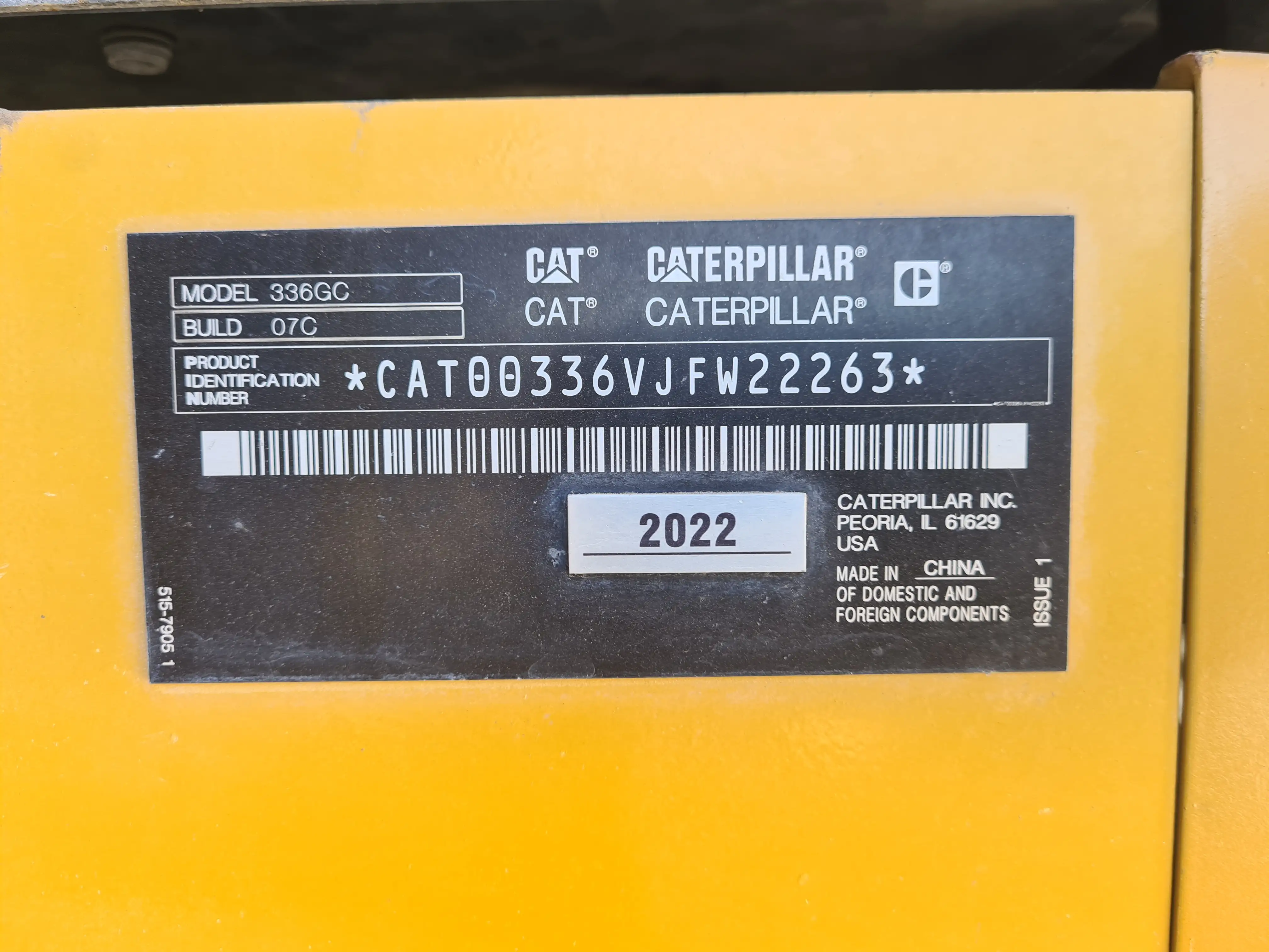 Excavadora usada cat